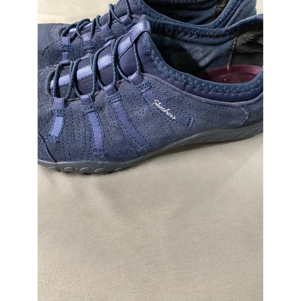 Skechers‎ Relaxed Fit Memory Foam Navy Blue Comfort Walking Shoes Womens 7.5